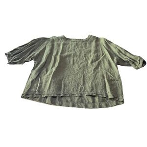 Apiece Apart Olive Linen Blouse